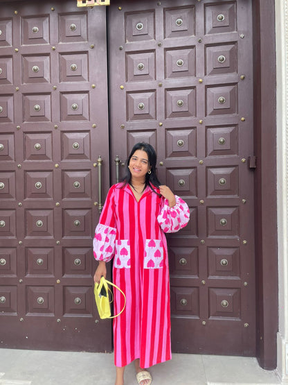 Stripes Dress With Pockets
