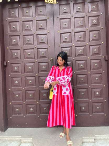 Stripes Dress With Pockets