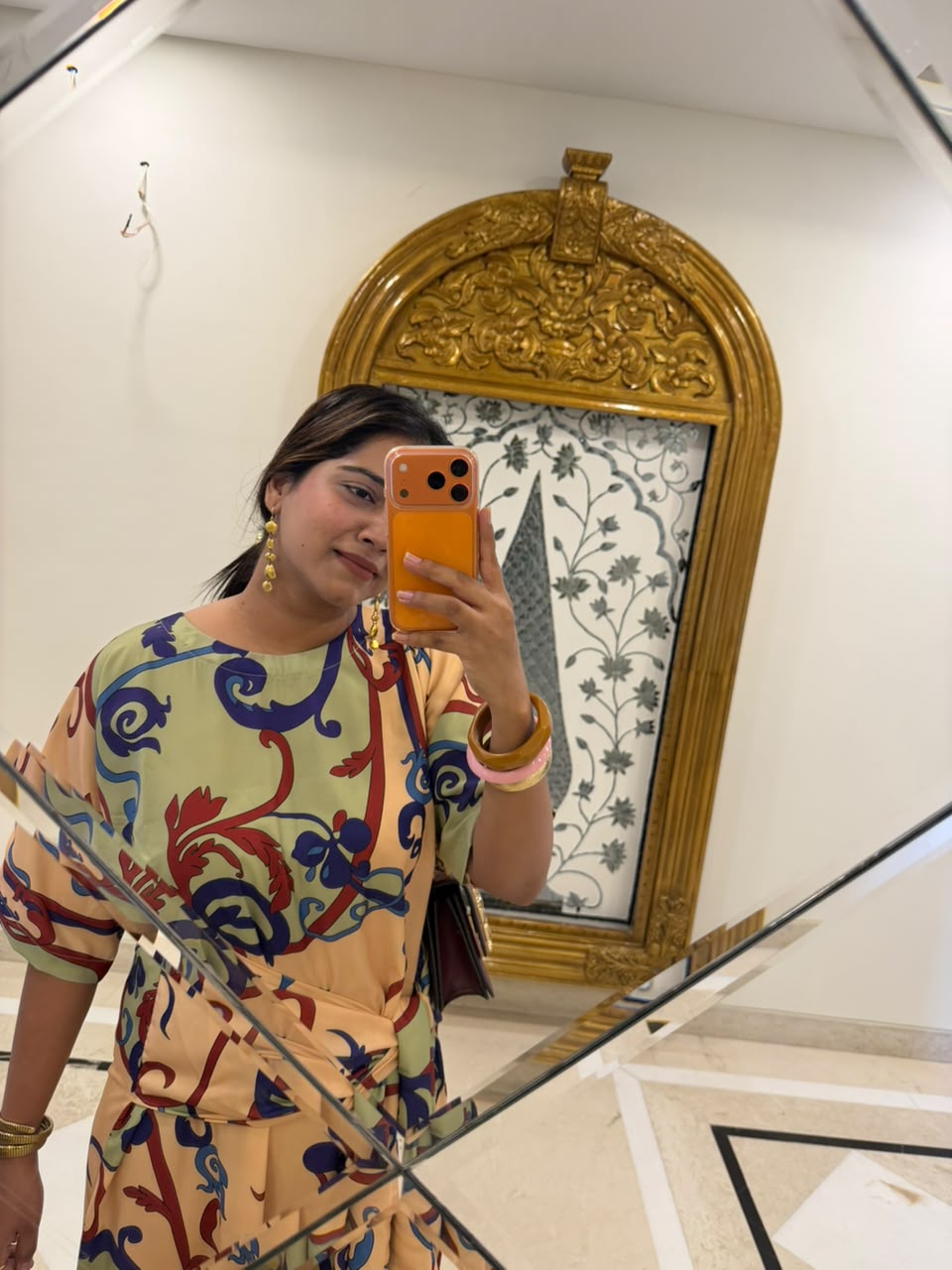 Printed Scarf Dress